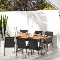  Garden Chairs 6 pcs Steel and Textilene Black