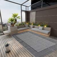  Outdoor Rug Black 140x200 cm PP