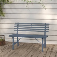  Garden Bench 110 cm Steel Grey