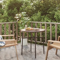  Tea Table Brown 45 cm Poly Rattan