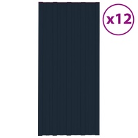  Roof Panels 12 pcs Galvanised Steel Anthracite 100x45 cm