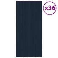 Roof Panels 36 pcs Galvanised Steel Anthracite 100x45 cm