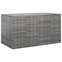  Garden Cushion Box PE Rattan 194x100x103 cm Grey
