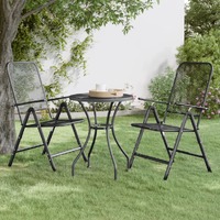  Folding Garden Chairs 2 pcs Expanded Metal Mesh Anthracite