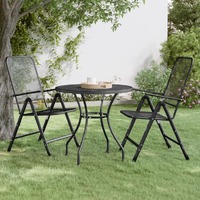  Garden Table Ø80x72 cm Expanded Metal Mesh Anthracite
