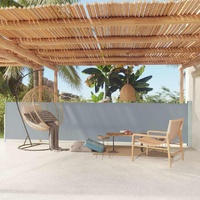  Patio Retractable Side Awning 117x600 cm Grey