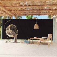  Patio Retractable Side Awning 220x600 cm Black