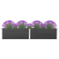  Garden Raised Bed 200x50x54 cm WPC Grey