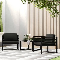  Single Sofas 2 pcs with Cushions Aluminium Anthracite