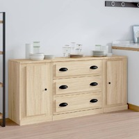  Sideboards 3 pcs Sonoma Oak Engineered Wood