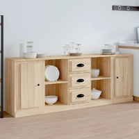  Sideboards 3 pcs Sonoma Oak Engineered Wood