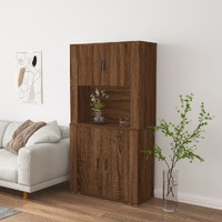  Highboard Brown Oak Engineered Wood