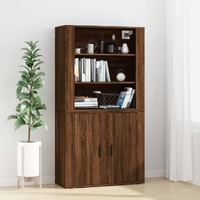  Highboard Brown Oak Engineered Wood
