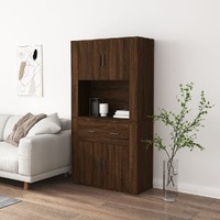  Highboard Brown Oak Engineered Wood