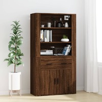  Highboard Brown Oak Engineered Wood