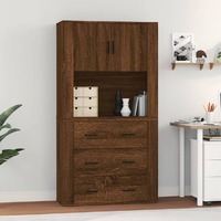 Highboard Brown Oak Engineered Wood