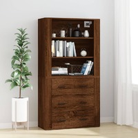  Highboard Brown Oak Engineered Wood