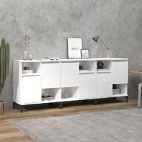  Sideboards 3 pcs High Gloss White 60x35x70 cm Engineered Wood