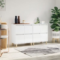  Sideboards 2 pcs High Gloss White 60x35x70 cm Engineered Wood