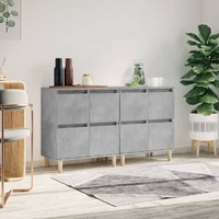  Sideboards 2 pcs Concrete Grey 60x35x70 cm Engineered Wood