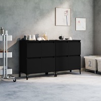  Sideboards 2 pcs Black 60x35x70 cm Engineered Wood