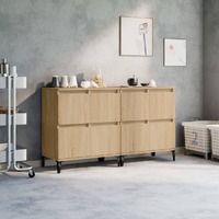  Sideboards 2 pcs Sonoma Oak 60x35x70 cm Engineered Wood