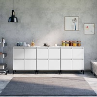  Sideboards 3 pcs White 60x35x70 cm Engineered Wood