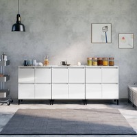  Sideboards 3 pcs High Gloss White 60x35x70 cm Engineered Wood
