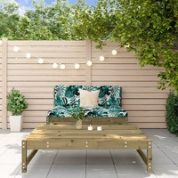  2 Piece Garden Lounge Set with Cushions Impregnated Wood Pine