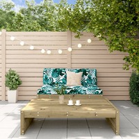  2 Piece Garden Lounge Set with Cushions Impregnated Wood Pine
