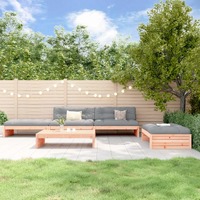 5 Piece Garden Lounge Set with Cushions Solid Wood Douglas