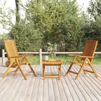  3 Piece Garden Lounge Set Solid Wood Teak
