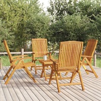  5 Piece Garden Lounge Set Solid Wood Teak