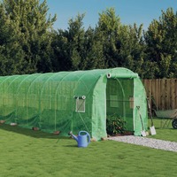  Greenhouse with Steel Frame Green 32 m² 16x2x2 m