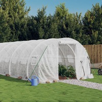  Greenhouse with Steel Frame White 18 m² 6x3x2 m