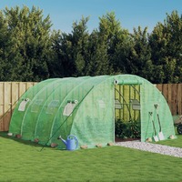  Greenhouse with Steel Frame Green 16 m² 4x4x2 m