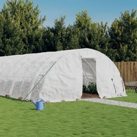  Greenhouse with Steel Frame White 50 m² 10x5x2.3 m