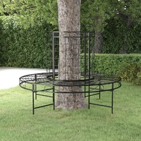  Round Tree Bench Ø137 cm Black Steel