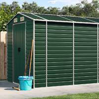 Garden Shed Green 191x555x198 cm Galvanised Steel