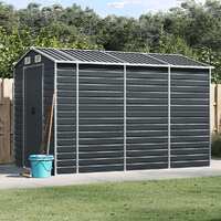  Garden Shed Anthracite 191x300x198 cm Galvanised Steel