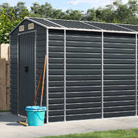  Garden Shed Anthracite 191x470x198 cm Galvanised Steel