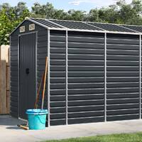  Garden Shed Anthracite 191x640x198 cm Galvanised Steel