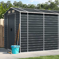  Garden Shed Anthracite 191x810x198 cm Galvanised Steel