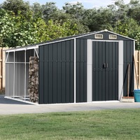  Garden Shed Anthracite 277x279x179 cm Galvanised Steel
