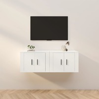 Wall-mounted TV Cabinets 2 pcs White 57x34.5x40 cm