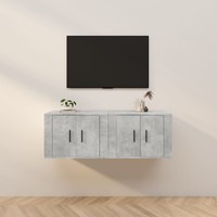  Wall-mounted TV Cabinets 2 pcs Concrete Grey 57x34.5x40 cm