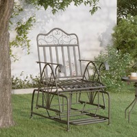  Glider Bench 61 cm Black Steel