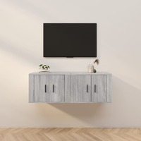  Wall-mounted TV Cabinets 2 pcs Grey Sonoma 57x34.5x40 cm