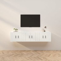  Wall-mounted TV Cabinets 3 pcs White 57x34.5x40 cm