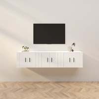  Wall-mounted TV Cabinets 3 pcs High Gloss White 57x34.5x40 cm